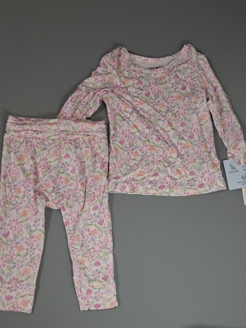 Carter's Just One You® Baby Girls' 2pc Comfy Soft Floral Set, 9 M